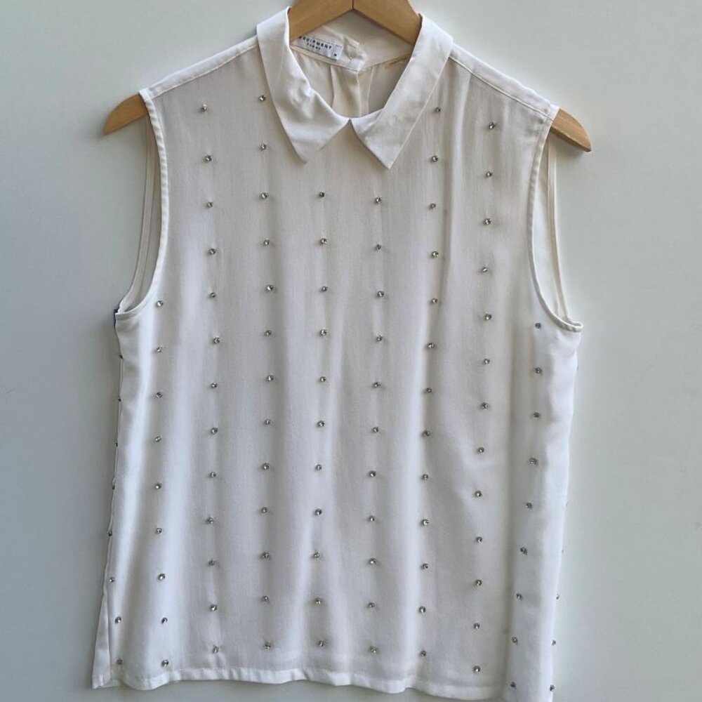 Equipment Femme Embellished Elliot Silk Blouse